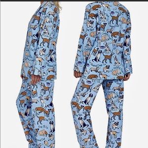 Pajamagram Sleeping dog flannel pajamas NWOT